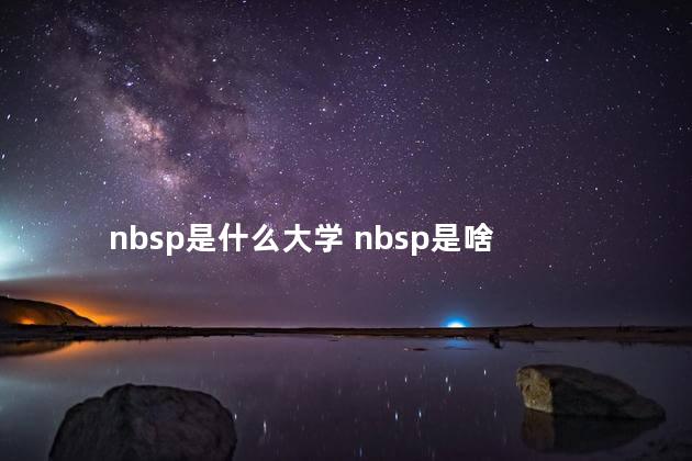 nbsp是什么大学 nbsp是啥